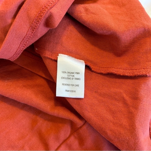 GARNET HILL Barteau Organic Cotton Dress Rust Red Boat Neck Pocket Size 00 NWT - Picture 9 of 14
